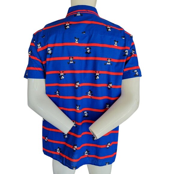 Disney X Forever 21 Mens Mickey Mouse Short Sleeve Button-Up Shirt (Size L) - Picture 4 of 8